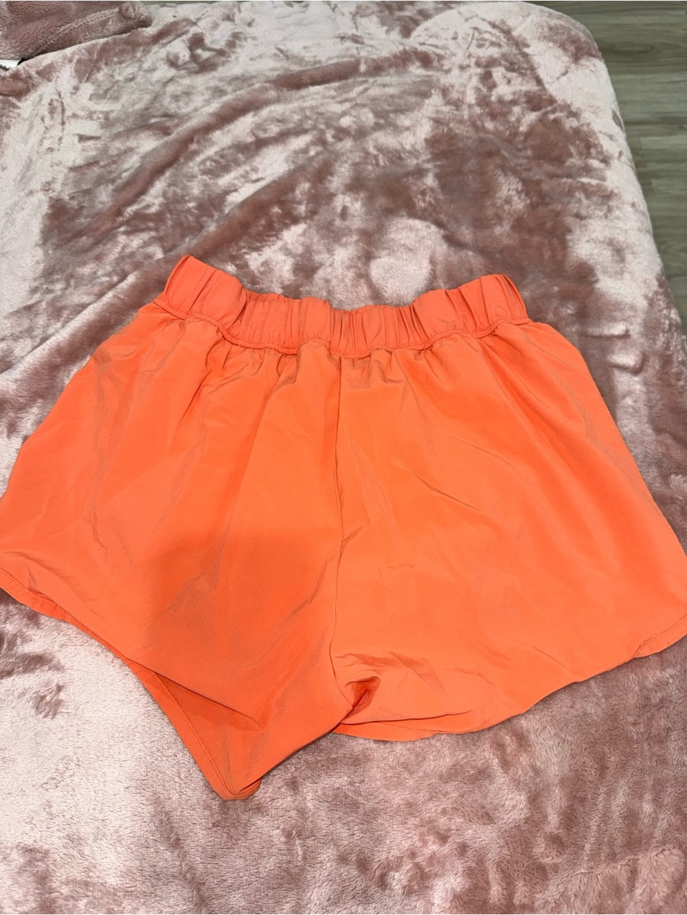 Aerie Women's Orange Elastic Waist Shorts